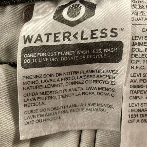 LEVI’S ~ Big E Reproduction ~ 512 Black Denim ~ size 36/34 ~ leather patch - Picture 9 of 12